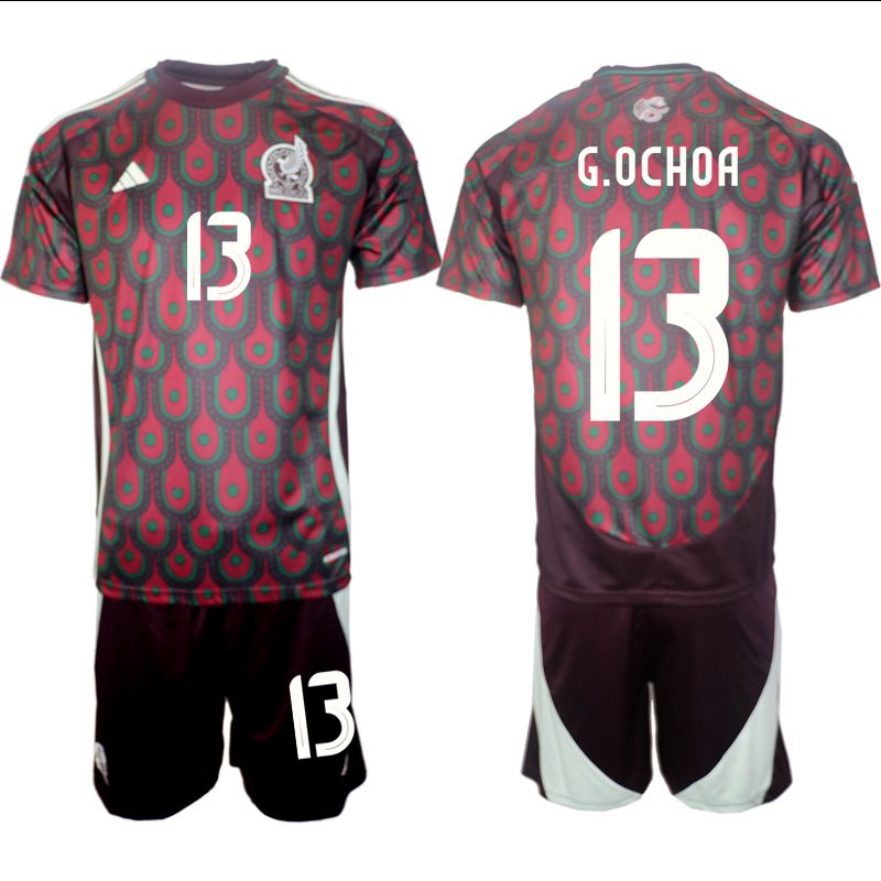 Men 2024-2025 Season Mexico home red #13 Soccer Jersey